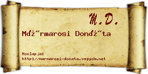 Mármarosi Donáta névjegykártya